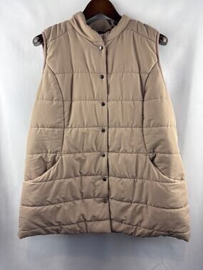 Women’s Coldwater Creek XL Beige Puffer Vest